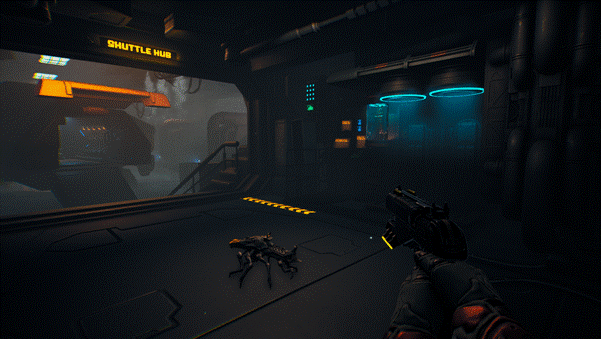 ripout dev blog (25.2.2023) screenshot showcasing the Pet Gun's turret mode