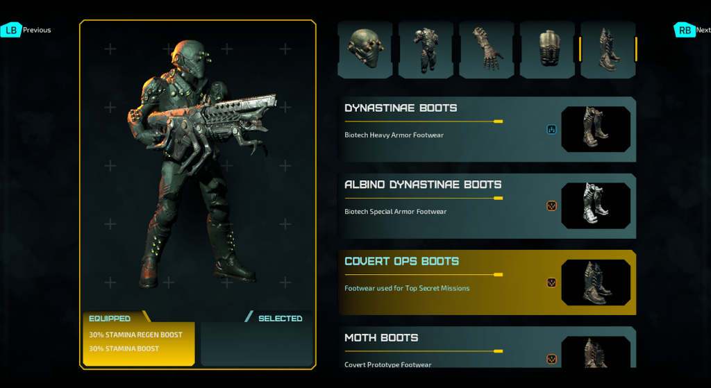 Ripout covert ops and moth armor sets